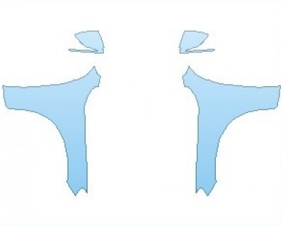 PAINT PROTECTION KIT - 2021 MERCEDES GLC CLASS AMG GLC 43 COUPE FULL FENDER WITHOUT EMBLEMS (WRAPPED EDGES) - PRECUT PPF CLEAR BRA WRAP