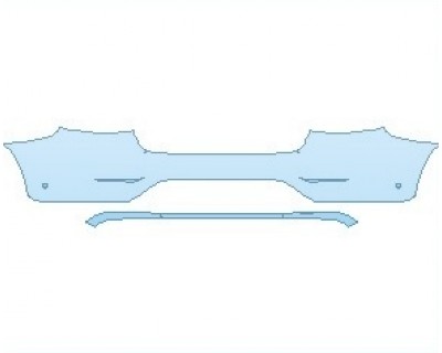 PAINT PROTECTION KIT - 2021 MERCEDES GLC CLASS AMG GLC 43 COUPE REAR BUMPER WITH SENSORS - PRECUT PPF CLEAR BRA WRAP