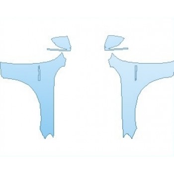 Precut PPF Kit – Clear Bra Paint Protection Film PAINT PROTECTION KIT - 2021 MERCEDES GLC CLASS AMG GLC 43 COUPE FULL FENDERS (NO WRAPPED EDGES) WITH BITURBO EMBLEM - PRECUT PPF CLEAR BRA WRAP