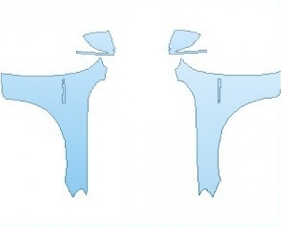 PAINT PROTECTION KIT - 2021 MERCEDES GLC CLASS AMG GLC 43 COUPE FULL FENDERS (NO WRAPPED EDGES) WITH BITURBO EMBLEM - PRECUT PPF CLEAR BRA WRAP