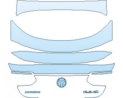 PAINT PROTECTION KIT - 2021 MERCEDES GLC CLASS AMG GLC 43 COUPE REAR HATCH WITH AMG AND GLC43 EMBLEMS - PRECUT PPF CLEAR BRA WRAP