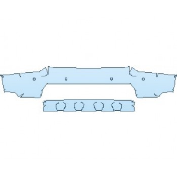 PAINT PROTECTION KIT - 2023 CHEVROLET SILVERADO HD LTZ BUMPER WITH SENSORS - PRECUT PPF CLEAR BRA WRAP