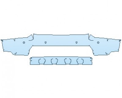 PAINT PROTECTION KIT - 2023 CHEVROLET SILVERADO HD LTZ BUMPER WITH SENSORS - PRECUT PPF CLEAR BRA WRAP