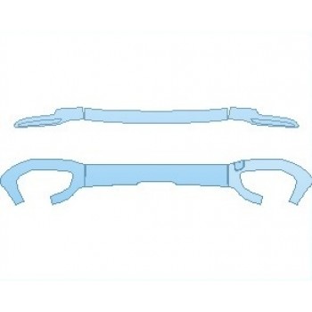 PAINT PROTECTION KIT - 2021 MERCEDES GLS MAYBACH REAR BUMPER CHROME TRIM - PRECUT PPF CLEAR BRA WRAP