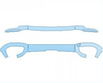 PAINT PROTECTION KIT - 2023 MERCEDES GLS MAYBACH REAR BUMPER CHROME TRIM - PRECUT PPF CLEAR BRA WRAP