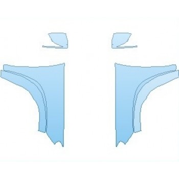 PAINT PROTECTION KIT - 2023 MERCEDES GLS MAYBACH FULL FENDERS (WRAPPED EDGES) - PRECUT PPF CLEAR BRA WRAP