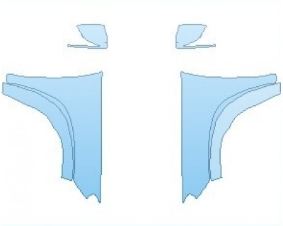 PAINT PROTECTION KIT - 2023 MERCEDES GLS MAYBACH FULL FENDERS (WRAPPED EDGES) - PRECUT PPF CLEAR BRA WRAP