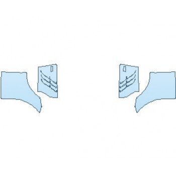 PAINT PROTECTION KIT - 2023 ASTON MARTIN VANTAGE F1 EDITION ROADSTER FULL FENDERS WITH F1 EMBLEM - PRECUT PPF CLEAR BRA WRAP