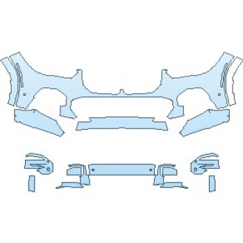PAINT PROTECTION KIT - 2022 BMW X5 M50I BUMPER WITH SENSORS - PRECUT PPF CLEAR BRA WRAP