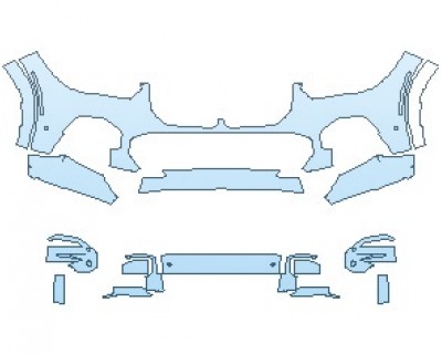 PAINT PROTECTION KIT - 2023 BMW X5 M-SPORT 45E BUMPER WITH SENSORS - PRECUT PPF CLEAR BRA WRAP
