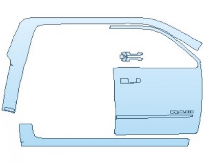 2023 RAM 1500 LIMITED CAB DOOR SURROUND AND FRONT DOOR RIGHT