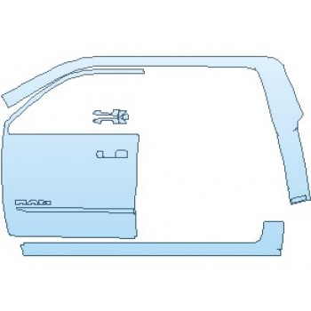 2021 RAM 1500 LIMITED CAB DOOR SURROUND AND FRONT DOOR LEFT