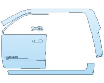 PAINT PROTECTION KIT - 2024 RAM 1500 LIMITED LONGHORN CAB DOOR SURROUND AND FRONT DOOR LEFT - PRECUT PPF CLEAR BRA WRAP