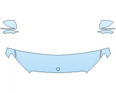 Precut PPF Kit – Clear Bra Paint Protection Film PAINT PROTECTION KIT - 2023 MERCEDES E CLASS ALL-TERRAIN WAGON HOOD 18 INCH (WRAPPED EDGES) - PRECUT PPF CLEAR BRA WRAP