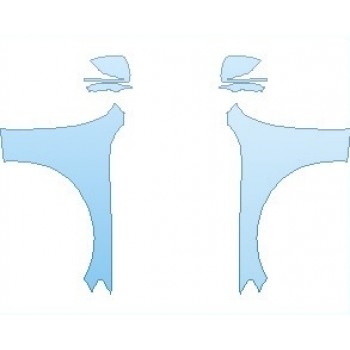 PAINT PROTECTION KIT - 2021 MERCEDES E CLASS ALL-TERRAIN WAGON FULL FENDERS (WRAPPED EDGES) - PRECUT PPF CLEAR BRA WRAP