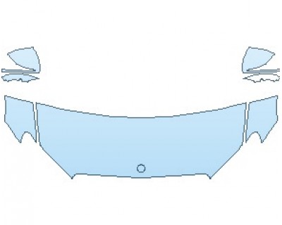 PAINT PROTECTION KIT - 2022 MERCEDES E CLASS BASE CABRIOLET HOOD (WRAPPED EDGES) - PRECUT PPF CLEAR BRA WRAP