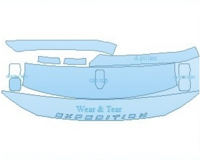 PAINT PROTECTION KIT - 2021 FORD EXPEDITION LIMITED STEALTH EDITION BASE COMMON WEAR AREA KIT - PRECUT PPF CLEAR BRA WRAP