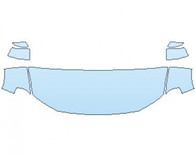 PAINT PROTECTION KIT - 2025 DODGE DURANGO SRX PLUS HOOD (NO WRAPPED EDGES) - PRECUT PPF CLEAR BRA WRAP