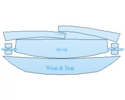 PAINT PROTECTION KIT - 2025 DODGE DURANGO SRX PLUS COMMON WEAR AREA KIT - PRECUT PPF CLEAR BRA WRAP