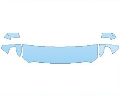 PAINT PROTECTION KIT - 2024 GMC SIERRA 1500 DENALI HOOD 18 INCH (WRAPPED EDGES) - PRECUT PPF CLEAR BRA WRAP