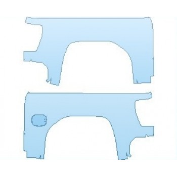 PAINT PROTECTION KIT - 2023 GMC SIERRA 1500 AT4 BOX 69.92 INCH HAND CUT OR REMOVE AND REPLACE EMBLEMS - PRECUT PPF CLEAR BRA WRAP