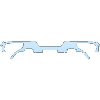 PAINT PROTECTION KIT - 2023 GMC SIERRA 1500 DENALI REAR BUMPER WITH VISIBLE DUAL EXHAUST - PRECUT PPF CLEAR BRA WRAP
