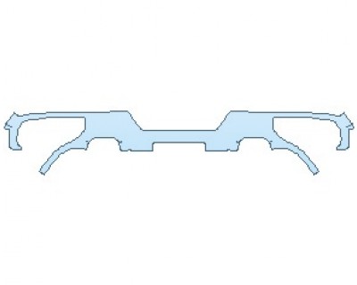 PAINT PROTECTION KIT - 2024 GMC SIERRA 1500 DENALI REAR BUMPER WITH VISIBLE DUAL EXHAUST - PRECUT PPF CLEAR BRA WRAP