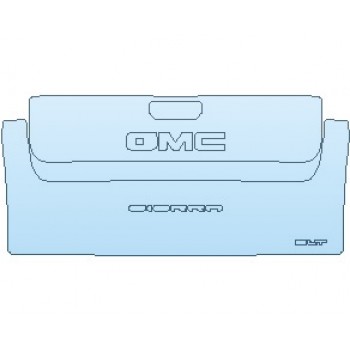 PAINT PROTECTION KIT - 2023 GMC SIERRA 1500 AT4 TAILGATE MULTIPRO WITH SIERRA AND SLT EMBLEMS - PRECUT PPF CLEAR BRA WRAP