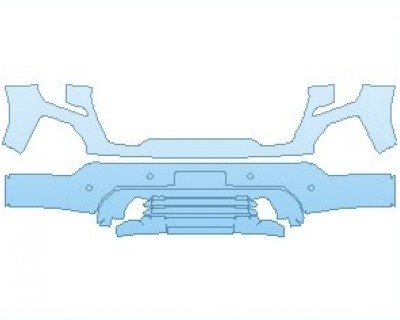 PAINT PROTECTION KIT - 2024 GMC SIERRA 1500 DENALI BUMPER WITH SENSORS & LICENSE PLATE BRACKET - PRECUT PPF CLEAR BRA WRAP