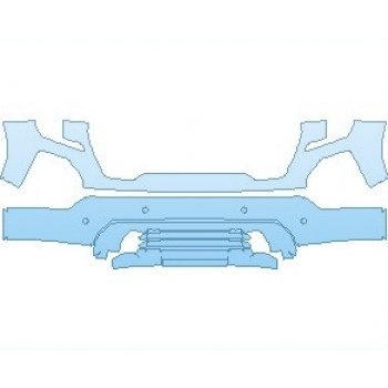 PAINT PROTECTION KIT - 2024 GMC SIERRA 1500 DENALI BUMPER WITH SENSORS - PRECUT PPF CLEAR BRA WRAP
