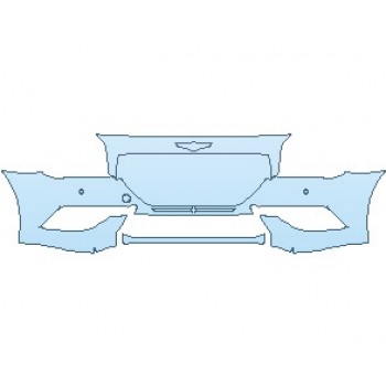 PAINT PROTECTION KIT - 2020 GENESIS G80 3.8 SPORT BUMPER KIT WITH SENSORS - PRECUT PPF CLEAR BRA WRAP