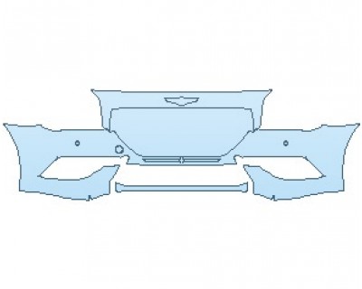 PAINT PROTECTION KIT - 2020 GENESIS G80 3.3T SPORT BUMPER KIT WITH SENSORS - PRECUT PPF CLEAR BRA WRAP