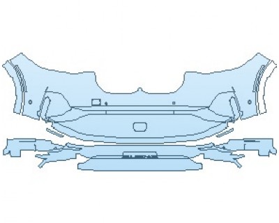 PAINT PROTECTION KIT - 2022 BMW X7 ALPINA XB7 BUMPER WITH SENSORS - PRECUT PPF CLEAR BRA WRAP