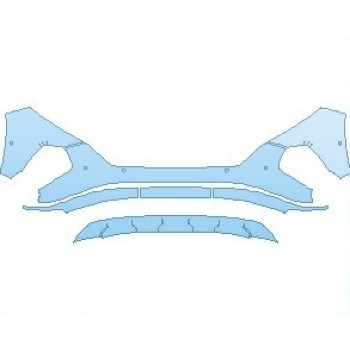 PAINT PROTECTION KIT - 2022 HYUNDAI TUCSON LIMITED BUMPER WITH SENSORS - PRECUT PPF CLEAR BRA WRAP
