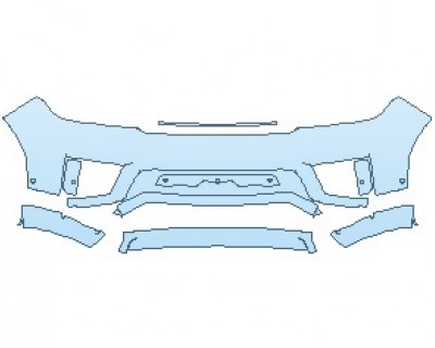 PAINT PROTECTION KIT - 2022 LAND ROVER RANGE ROVER SPORT SUPERCHARGED BUMPER WITH SENSORS - PRECUT PPF CLEAR BRA WRAP