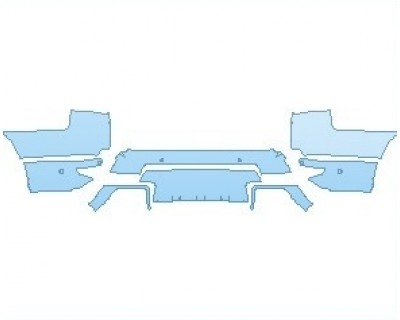 PAINT PROTECTION KIT - 2022 LAND ROVER RANGE ROVER SPORT SUPERCHARGED REAR BUMPER WITH SENSORS - PRECUT PPF CLEAR BRA WRAP