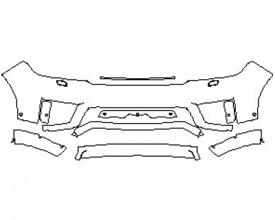2020 LAND ROVER RANGE ROVER SPORT SE  BUMPER WITH WASHERS and SENSORS