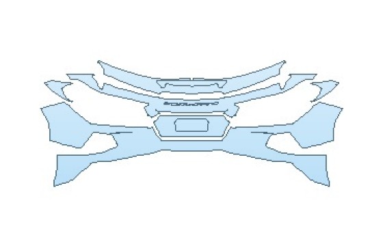 PAINT PROTECTION KIT - 2027 CHEVROLET CORVETTE STINGRAY WITH Z51 PERFORMANCE PKG. CONVERTIBLE REAR BUMPER WITH SPLASH GUARDS - PRECUT PPF CLEAR BRA WRAP