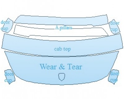 PAINT PROTECTION KIT - 2023 PORSCHE PANAMERA 4 E-HYBRID SPORT TURISMO COMMON WEAR AREA KIT - PRECUT PPF CLEAR BRA WRAP