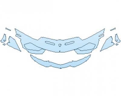 PAINT PROTECTION KIT - 2023 LAMBORGHINI AVENTADOR SVJ COUPE BUMPER - PRECUT PPF CLEAR BRA WRAP
