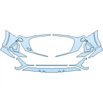 PAINT PROTECTION KIT - 2021 AUDI E-TRON PREMIUM PLUS SPORTBACK BUMPER - PRECUT PPF CLEAR BRA WRAP