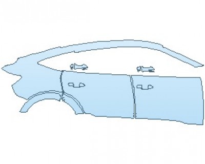 PAINT PROTECTION KIT - 2022 AUDI E-TRON PREMIUM PLUS SPORTBACK REAR QUARTER PANEL AND DOORS RIGHT SIDE - PRECUT PPF CLEAR BRA WRAP