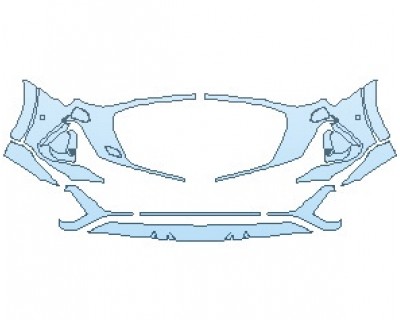 PAINT PROTECTION KIT - 2022 AUDI E-TRON PREMIUM PLUS SPORTBACK BUMPER WITH SENSORS - PRECUT PPF CLEAR BRA WRAP