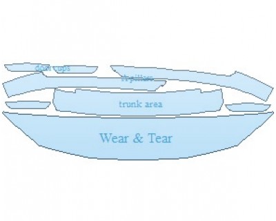 PAINT PROTECTION KIT - 2025 BMW 4 SERIES M SPORT GRAN COUPE COMMON WEAR AREA KIT - PRECUT PPF CLEAR BRA WRAP