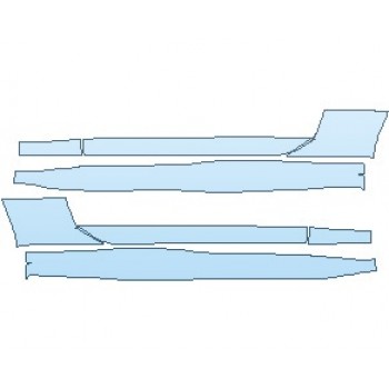 PAINT PROTECTION KIT - 2025 CHEVROLET CAMARO ZL1 CONVERTIBLE ROCKER PANELS - PRECUT PPF CLEAR BRA WRAP