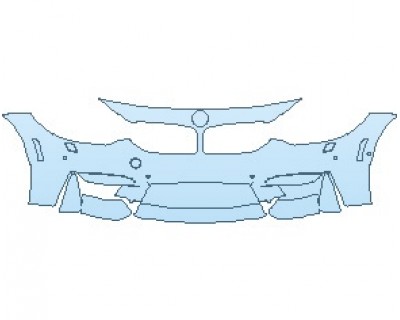 PAINT PROTECTION KIT - 2020 BMW M3 SEDAN BUMPER WITH SENSORS AND WASHERS - INVISIBLEMASK - 3M PAINT PROTECTION