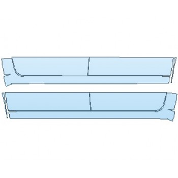 PAINT PROTECTION KIT - 2021 RAM 1500 CLASSIC WARLOCK ROCKER PANELS CREW CAB - PRECUT PPF CLEAR BRA WRAP