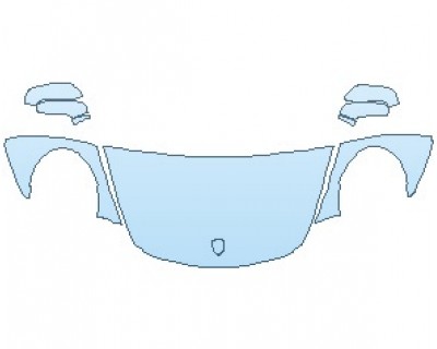 PAINT PROTECTION KIT - 2019 PORSCHE 911 TURBO S COUPE HOOD WRAPPED EDGES - PRECUT PPF CLEAR BRA WRAP