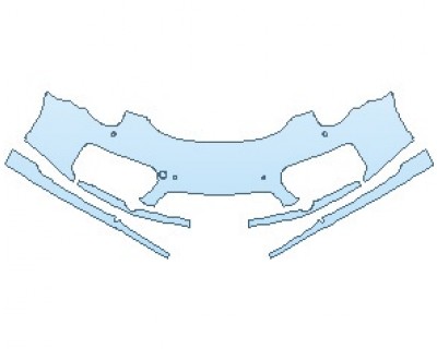 PAINT PROTECTION KIT - 2019 PORSCHE 911 TURBO S COUPE BUMPER WITH WASHERS AND SENSORS - PRECUT PPF CLEAR BRA WRAP