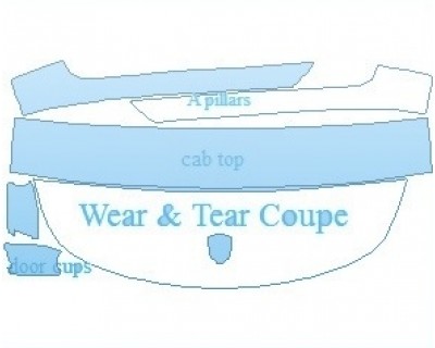 PAINT PROTECTION KIT - 2019 PORSCHE 911 TURBO S COUPE COMMON WEAR AREA KIT - PRECUT PPF CLEAR BRA WRAP